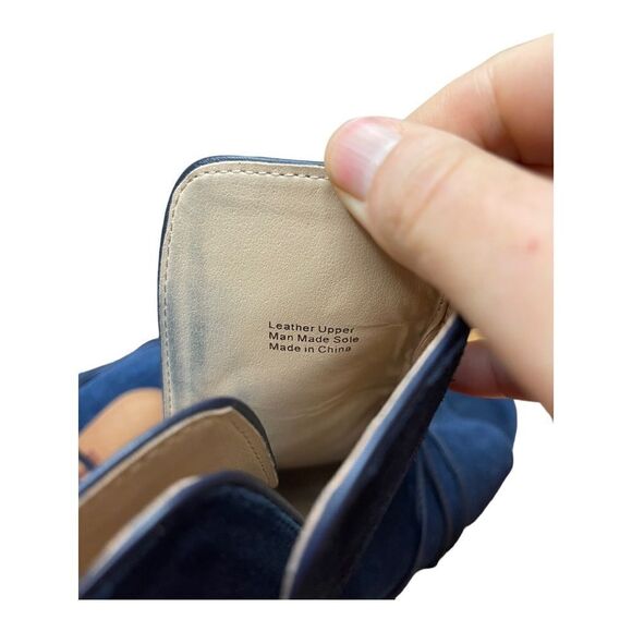 Joe’s Jeans Halsey Blue Suede Peep Toe Lace-up Stiletto Tassel Ankle Booties 8 - Picture 6 of 7